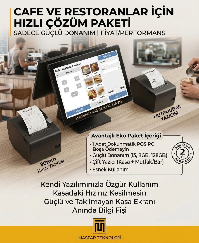 Cafe & Restoran POS Donanım Paketi (EKO Paket)